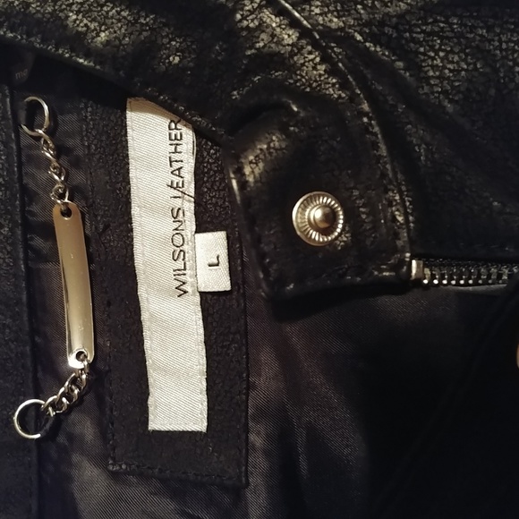 Leather biker Jacket 2 front pockets - Picture 5 of 7